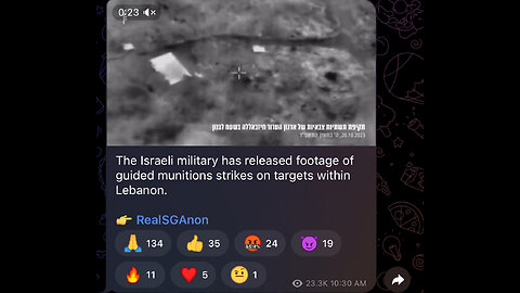 Israeli military has released footage of guided munitions strikes on targets within Lebanon.