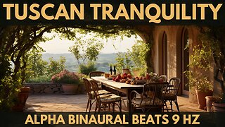 1 Hour of Study Music and Relaxing Nature Sounds in Tuscany, Italy, Alpha Binaural Beats 9 Hz