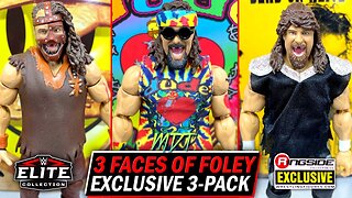 WWE ELITE 3-FACES OF FOLEY 3-PACK REVIEW! RINGSIDE EXCLUSIVE!