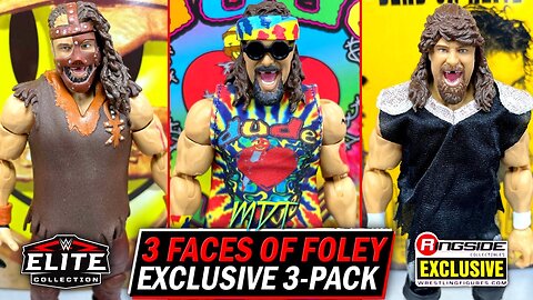 WWE ELITE 3-FACES OF FOLEY 3-PACK REVIEW! RINGSIDE EXCLUSIVE!