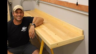 Laminated Workbench Top - How To Make (shipping container shop)