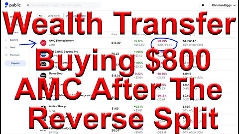 AMC WEALTH TRANSFER $800 Haul After The Reverse Split #AMC $AMC AMC Theatres AMC Stock