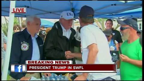 President Trump visits Naples Estates after Hurricane Irma