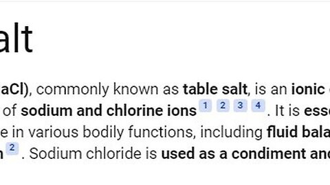 SODIUM CHLORIDE **FLUORIDE** 😡 NOTSAFE