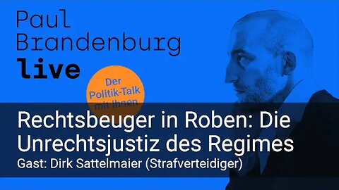 Dienstag LIVE: "Rechtsbeuger in Roben: Die Unrechtsjustiz des Regimes". Gast: RA Dirk Sattelmaier