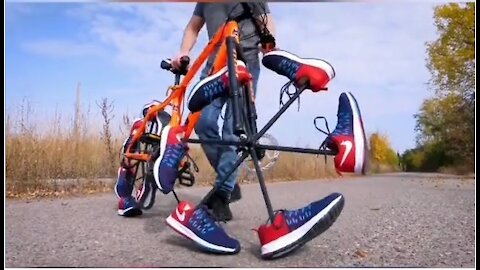 Make bicycle wheels from shoes