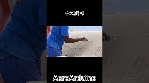 Guys Make Giant #A380 Emirates on Remote Island Sea Sands #Aviation #Avgeeks #AeroArduino