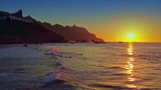 Relaxing Music with Ocean Waves - Ocean Waves Study Sound 4k