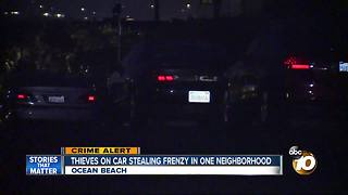 Thieves on car stealing frenzy in one Ocean Beach