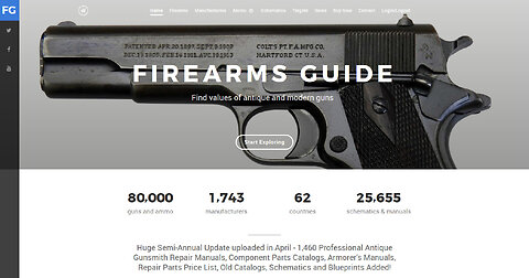 25,655 Gun Manuals, Gun Blueprints, Schematics & Catalogs + Gun Values + Guns & Ammo Reference Guide