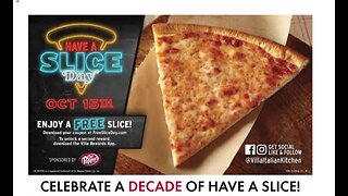 Free cheese pizza slices today