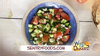 What's for Dinner? - Cucumber, Tomato and Red Onion Salad