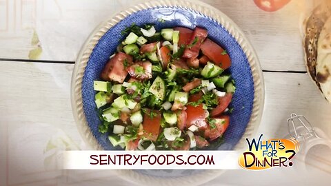 What's for Dinner? - Cucumber, Tomato and Red Onion Salad