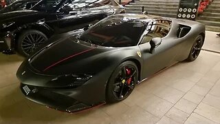 Ferrari SF90 Tailor Made Matte Black Red accents [4k 60p]