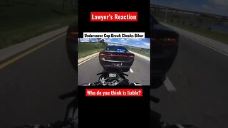 Cop Brake Checks Biker Causes Collision!