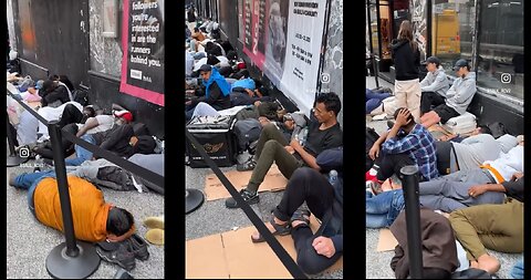 NYC Streets filled with illegals turned homeless...