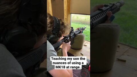Teaching my son how to engage targets at range.