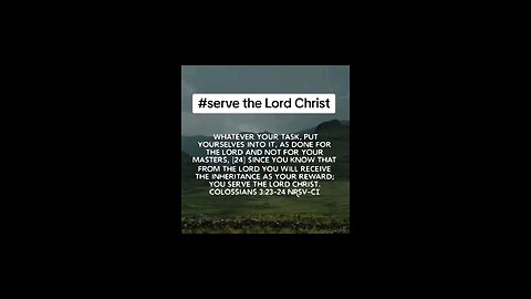serve the Lord Christ #task #biblebuild #biblia #bibleverseoftheday♥️💚💙💜🧡💛 #bibleverse