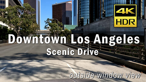 4k downtown los angeles scenic drive - jewelry district, little tokyo, china town, skid row