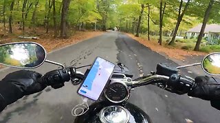 riding my motorcycle Tunnel of Trees