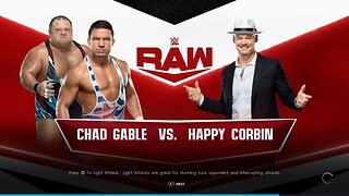 WWE Monday Night Raw Chad Gable w/ Otis vs Baron Corbin