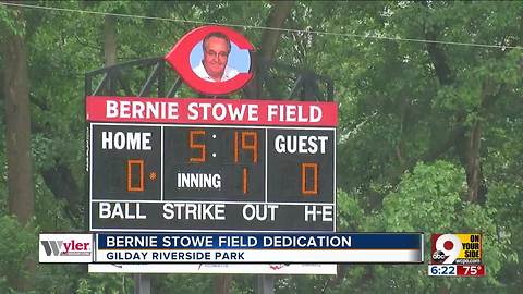 Cincinnati Reds pay tribute to Bernie Stowe at baseball field dedication