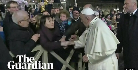 Indignant Pope Francis slaps woman's hand to free himself at New Year's Eve gathering