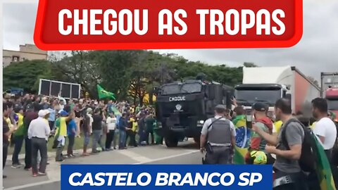 TROPAS ESTÃO NA CASTELO BRANCO GREVE CAMINHONEIROS 01/11/2022