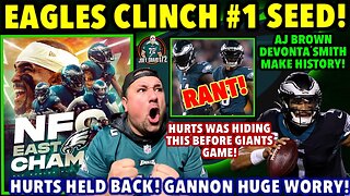 EAGLES CLINCH #1 SEED! JALEN HURTS HID THIS NEWS! GANNON! SLOPPY GAME! SAINTS PICK! HUGE UPDATE!