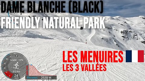 [4K] Skiing Les Menuires, Dame Blanche BLK & Friendly Natural Park, Les3Vallées France, GoPro HERO11