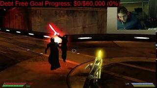 The Mandalorian VS Kylo Ren In A Battle With Live Commentary In Star Wars Jedi Knight Jedi Academy