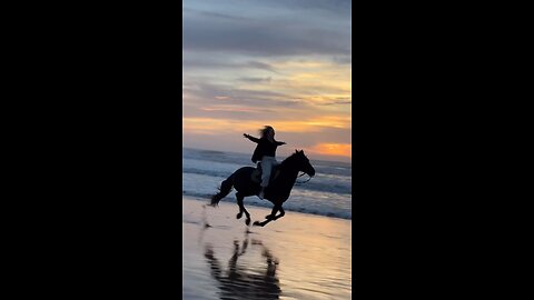 Horse Riding on Sea