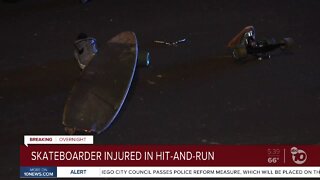 Skateboarder injured in a hot-and-run