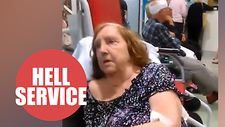 76-year-old gran forced to sleep on chairs pushed together in crammed A&E