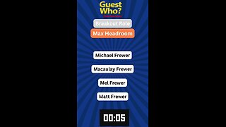 Guest This Actor #176 Like A Quick Quiz? | Max Headroom