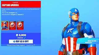 *NEW* CAPTAIN AMERICA SKIN OUT NOW! FORTNITE ITEM SHOP LIVE! (FORTNITE ITEM SHOP)