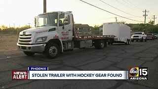 Stolen trailer with hockey gear found