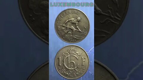 Luxembourg 1 Franc 1960.#shorts #coinnotesz #viral