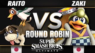 Raito (Duck Hunt/Wii Fit) vs. Geki | Zaki (Dedede/Mewtwo) - Smash Ultimate MVG Round-Robin