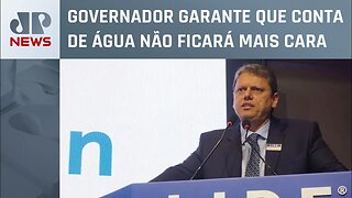 Tarcísio afirma que privatização da Sabesp acontecerá em 2024 e que ajudará na despoluição dos rios