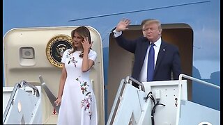 President Trump arrives for fundraiser at Mar-a-Lago