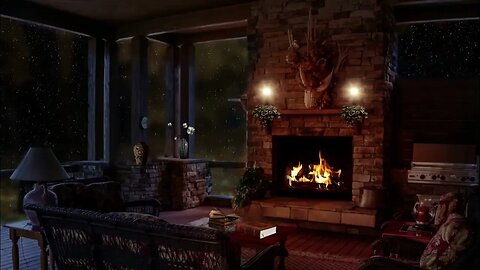 Cozy Room with Fireplace and Bonfire: Meditation for Relaxation and Deep Relaxation