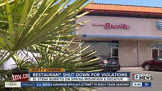 Restaurant shut down for violations