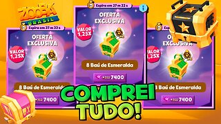 COMPREI TODOS OS BAÚS ESMERALDA DA LOJA! GANHEI MUITOS TOKENS! ZOOBA