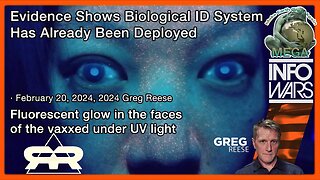 Evidence Shows Biological ID System Has Already Been Deployed · Feb 20, 2024 Greg Reese · Fluorescent glow in the faces of the vaxxed under UV light