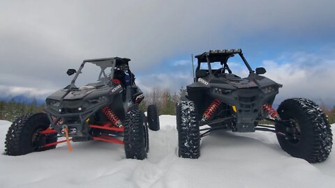 UTV Snow Wheeling Test RS1's 35" vs. 32" ITP Coyotes