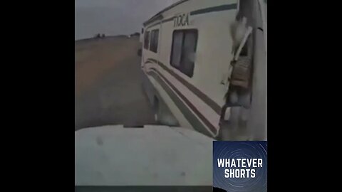RV makes a turn into a vehicle and flips over #shorts #crash #car #vehicle