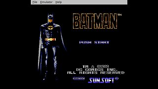 Game title screen: Batman