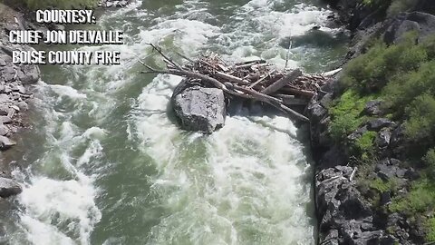 Boise County Emergency Management works to remove deadly log jam on the Payette River