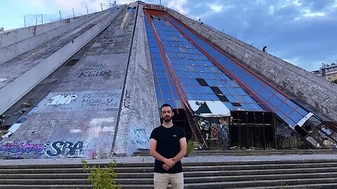 Abandoned concrete Pyramid in Albania